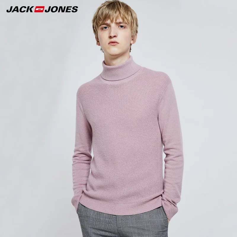 JackJones Мужской осенне зимний тонкий шерстяной свитер с высоким воротом |