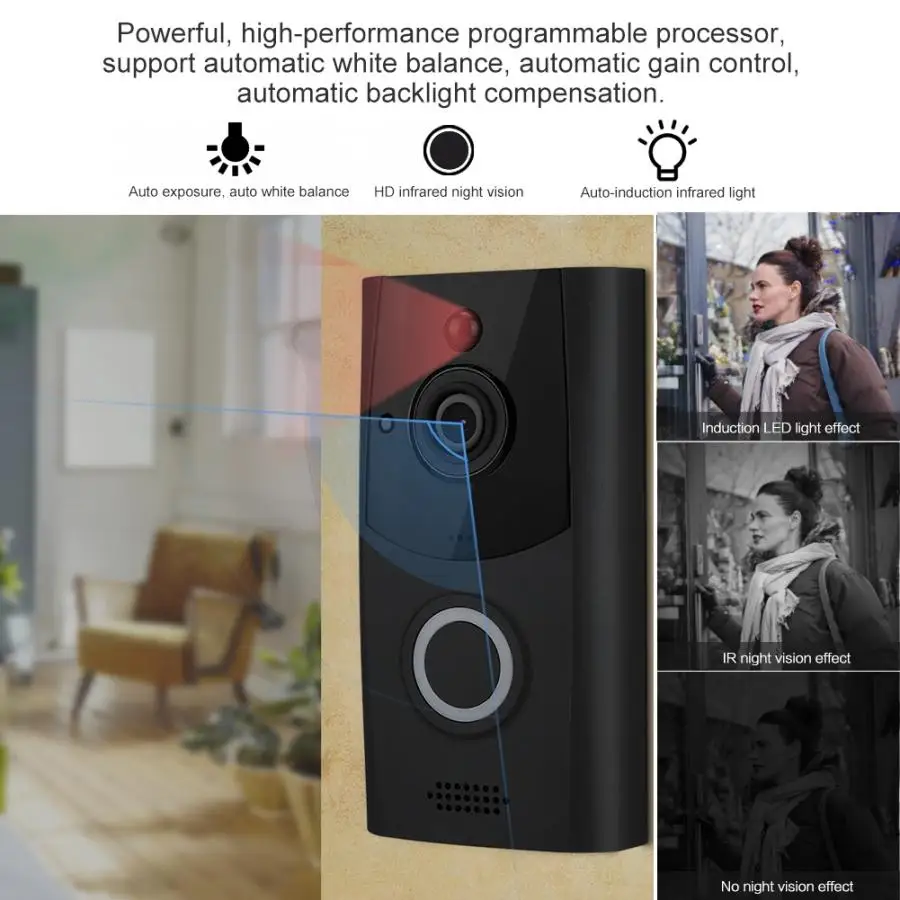 Deurbel met camera 720P видео дверной звонок беспроводной wifi дверной звонок умный видео домофон камера безопасности дверь
