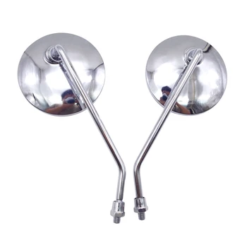 

Universal Motorcycle Mirrors Rearview Chrome Round Scooter Side Mirror For yamaha jog BWS bws 100 125 vino Aerox R Vity Peugeot
