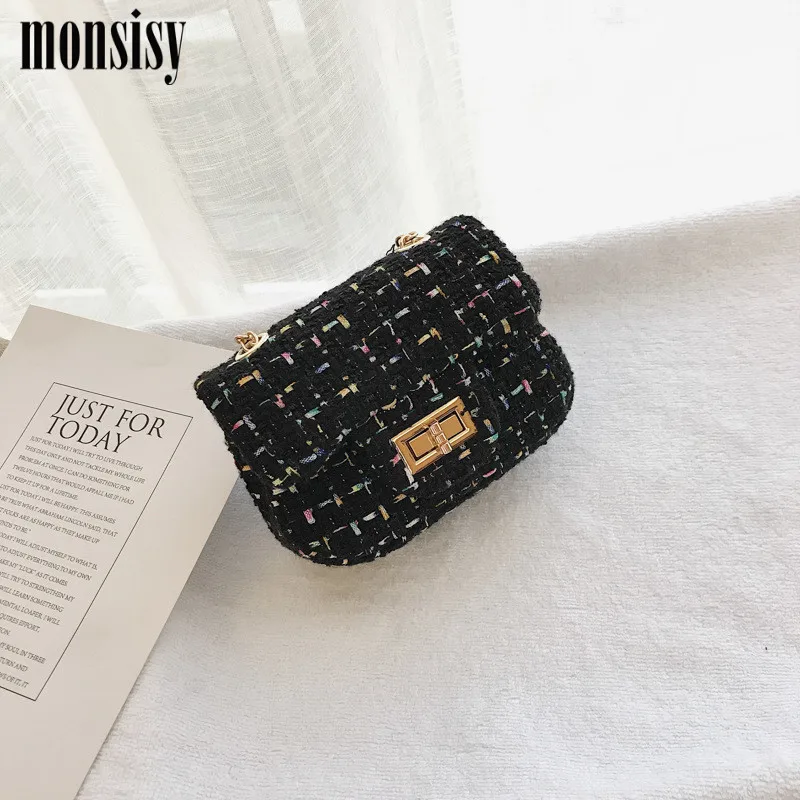 black Monsisy зимняя Роскошная Монета Женская сумочка для сумка через плечо для девочки Детский кошелек женский маленький шерстяной мешок Bolsa Feminina - Цвет: black