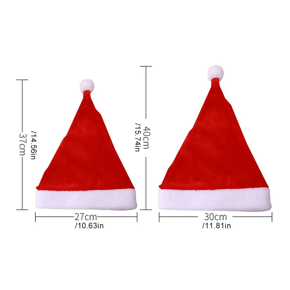 Christmas Hats Children's Decorations Gifts High-Grade Double Plush Hats Christmas Cute Fashion Hats