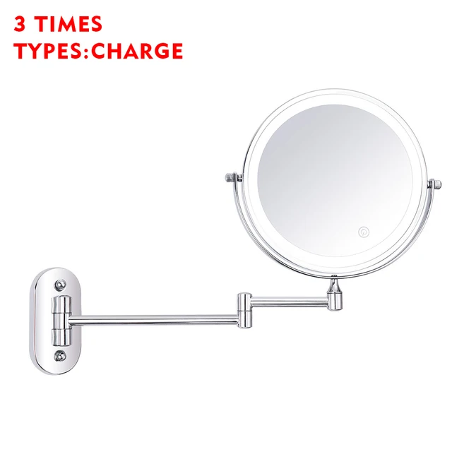 $US $33.13  Home Decoration LED Lighted Hotel 360 Degree Swivel Wall Mounted Vanity Extendable Bathroom Adjusta