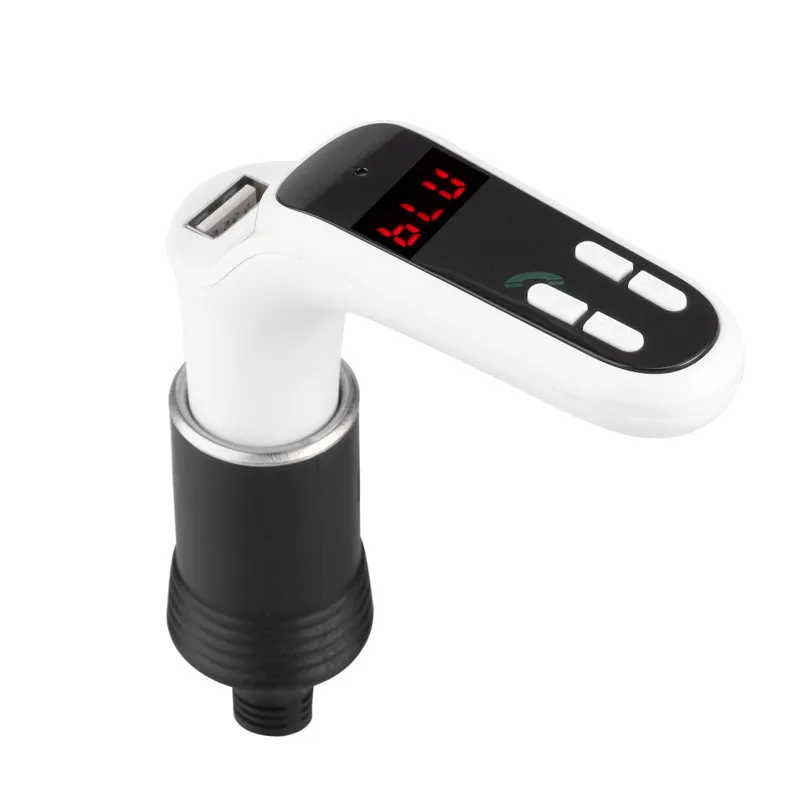 5V зарядных порта USB для автомобиля Зарядное устройство заряда телефона 1-Порты Bluetooth Зарядное устройство для зарядки телефона адаптер Поддержка FM TF ЖК-дисплей Дисплей