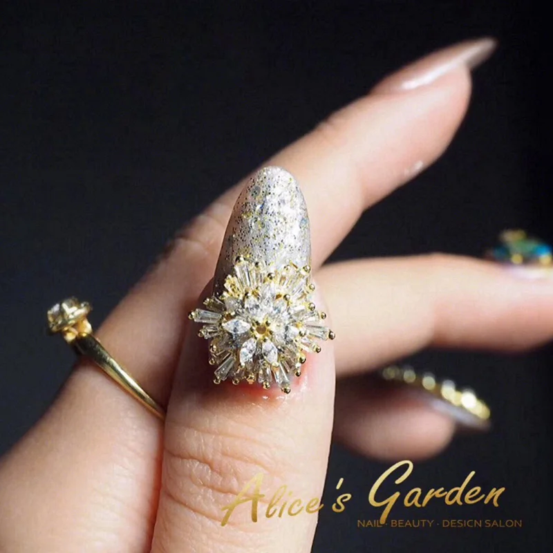 4 шт в рождественском стиле 3d сплав Циркон дизайн ногтей аксессуары поставки