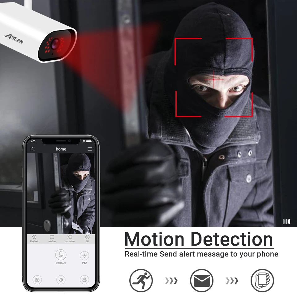 real time send alert message to your phone motion detection