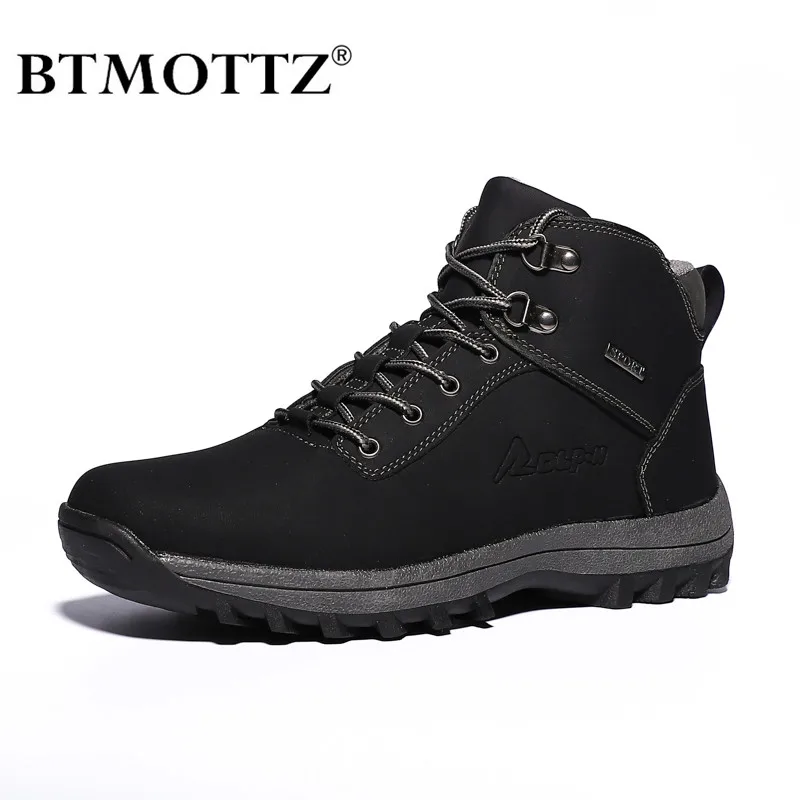 

Winter Ankle Boots Men Casual Shoes Retro Lace-Up Autumn Leather Work Tooling Mens Boots Military Tactical Army Botas BTMOTTZ