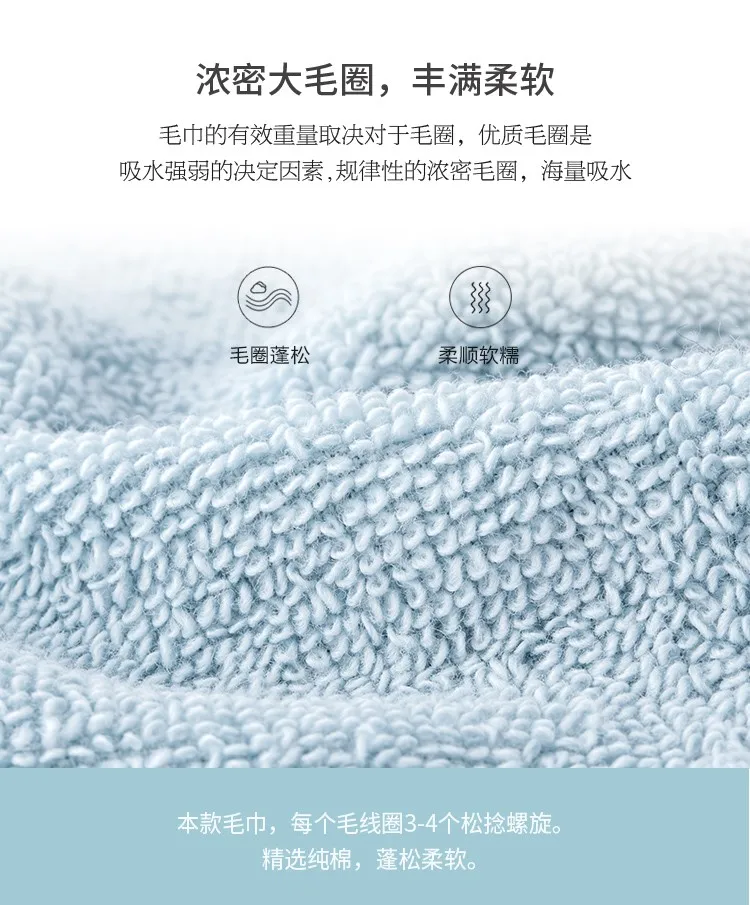 Xiaomi Youpin JJ домашнее хлопковое супер впитывающее полотенце для мытья быстросохнущее полотенце Мягкая для пары мужчин и женщин взрослых 33*70 см 3 цвета