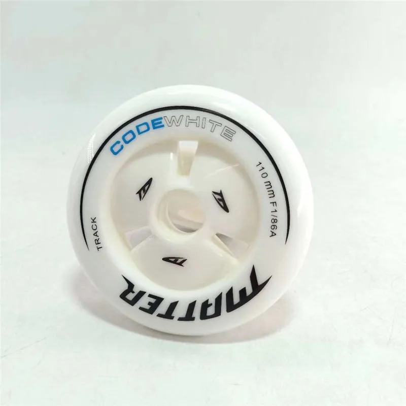 8 pieces MATTER CODE WHITE F1 110mm inline speed skates wheel for powerslide PS long lasting distance race roll tyre,roller skating wheels