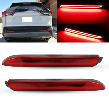 

LED Rear bumper light Brake Stop Reflector Driving For Toyota RAV4 Red