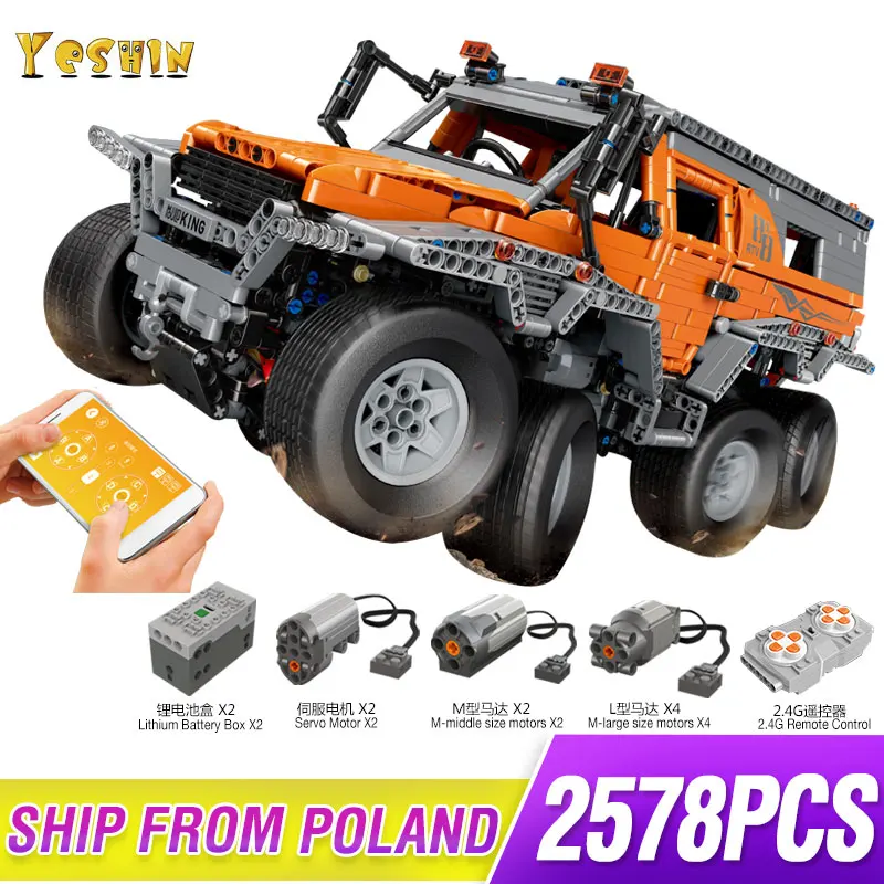 Форма King Technic Series Avtoros Shaman 8x8 Сибирский внедорожник модель автомобиля с