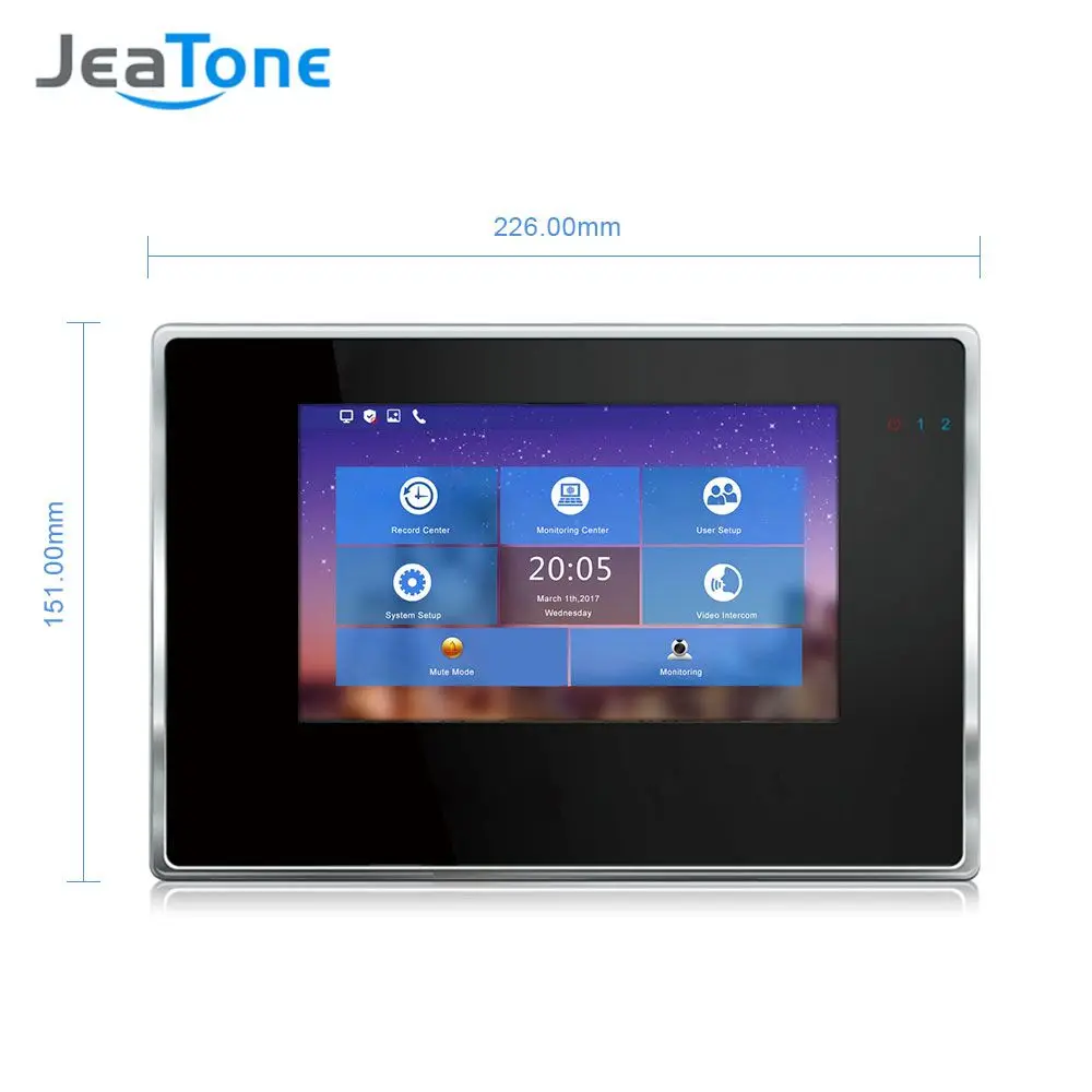 JeaTone 720P HD WiFi IP видео домофон домашняя система контроля доступа Пароль/RFID карта iOS Android приложение сенсорный экран