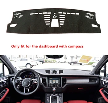 

SJ Non-Slip Car Inner Auto Dashboard Cover Dashmat Pad Sun Shade Dash Board Cover For Porsche Macan With Compass 2010 11 12-2016