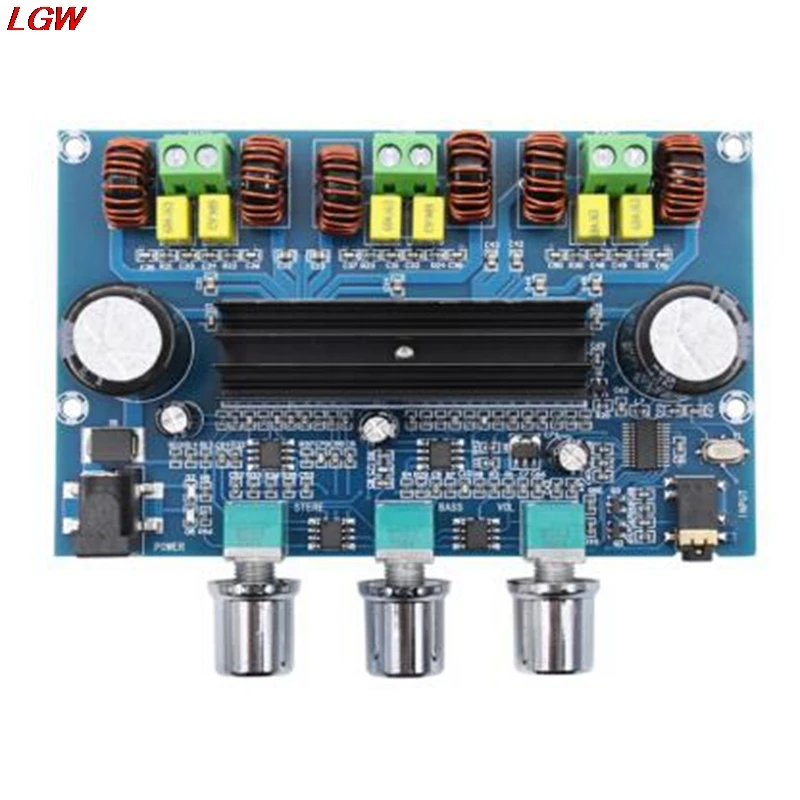 XH-A305 Bluetooth 5.0 Stereo Digital Power Amplifier Board TPA3116D2 50Wx2+100W 2.1 Channel Audio Bass Subwoofer AUX AMP Module