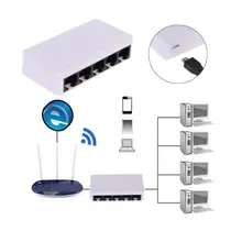 Сетевой коммутатор RJ45 10/100 Мбит/с 5 портов хаб для настольного