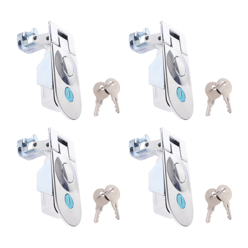 4x Compression Locks Latch Handle With Keys - LARGE Horsebox Toolbox Camper Trailer Truck 4WD