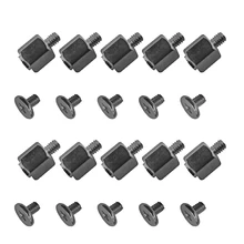 10 juegos de montaje manual, tornillo de pie, tuerca hexagonal para placa base A-SUS M.2 SSD, plata y negro