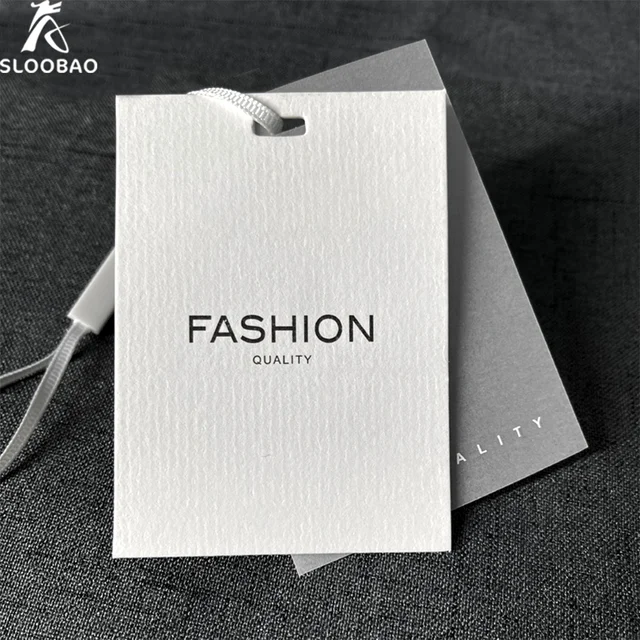 100Pcs/Lot Stock High Quality Paper Swing Tags With Strings Clothing Top  Grade Hang Tag With