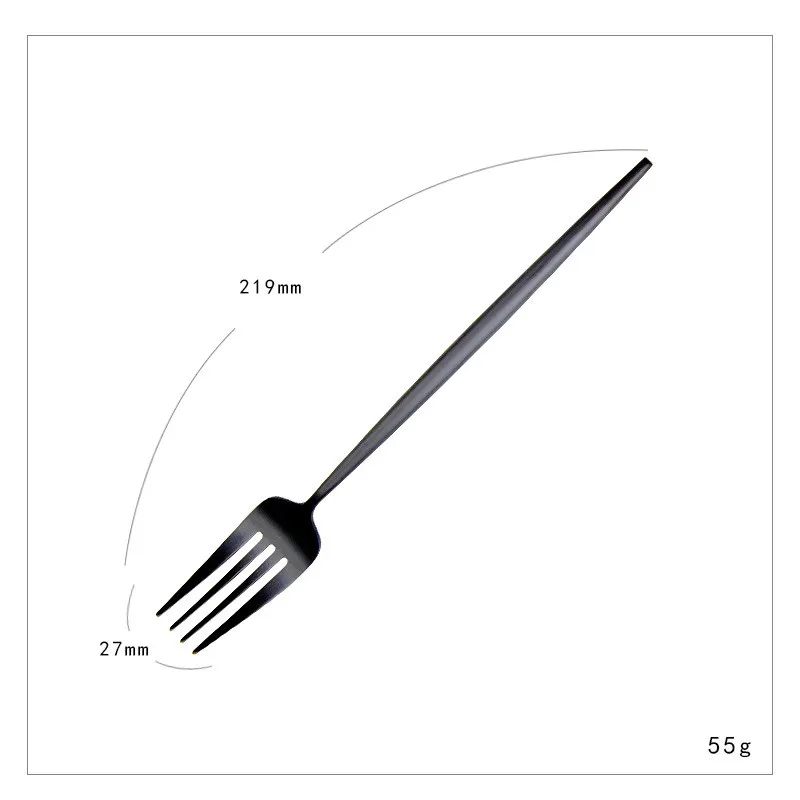 Hot Sale Matte Black Cutlery Set Silverware Set 304 Stainless Steel Dinnerware Set Spoons Forks and Knives Drop Shipping