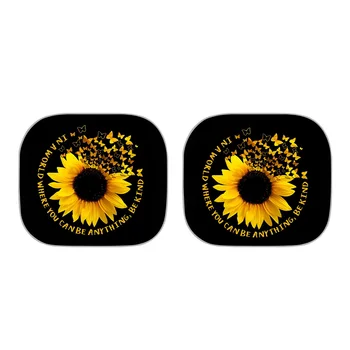 

2-piece Premium Car Windshield Sunshade Sunflower with Someone's Sunshine Universal Fit for Car, SUV, Van,Truck Auto Sun Shade