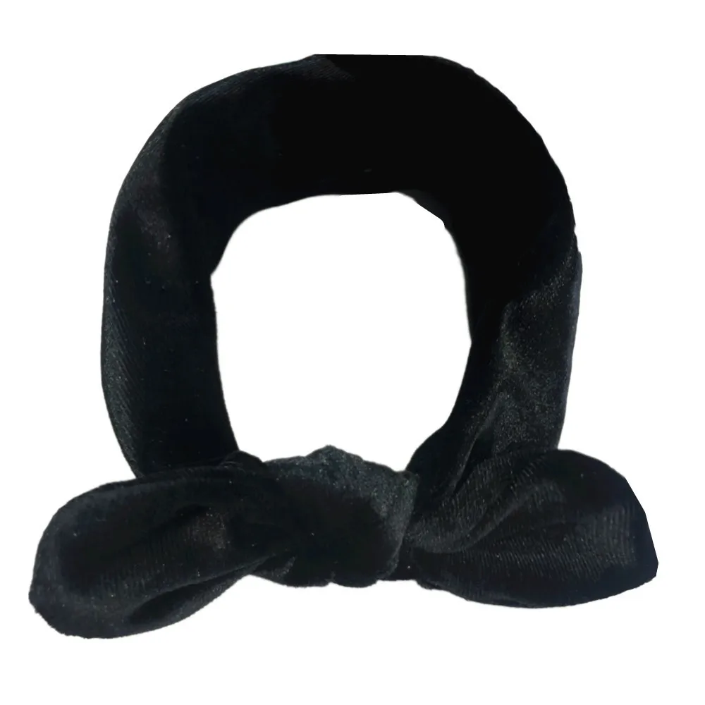 2020 Baby Hairband Soft Baby Girls Kid rabbit ears gold velvet birthday Headband Turban Baby Girls Bow Headband