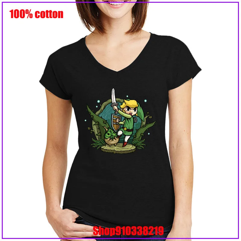 Zelda Wind Waker Forbidden Woods Link T-Shirt size tops harajuku t shirts women 2020 summer vetement ete femme | Женская одежда