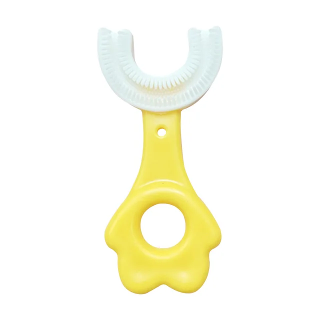 U Shaped Toothbrush 2-12 Ages Kids Toothbrush U-Shape Infant Toothbrush with Handle Silicone Oral Care Cleaning Brush for Baby 10