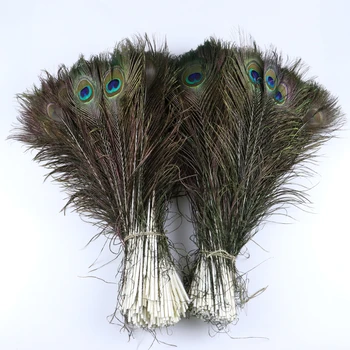 

50pcs/lot natural peacock feathers 40-50cm high-quality peacock feather dress with home room vase wedding decoration plumas