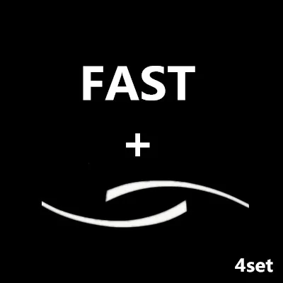 3D Reflective Stickers Amg Logo Letters Tire Sticker DIY Styling Personality Wheels Decal Motorcycle Stickers Car Accessories - Название цвета: FAST-Blade 4set
