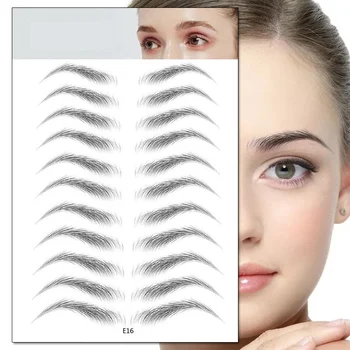 

4D Hair-like Authentic Eyebrows Imitation Ecological Lazy Natural Tattoo Eyebrow Stickers Waterproof for Woman & Man Makeup Tool