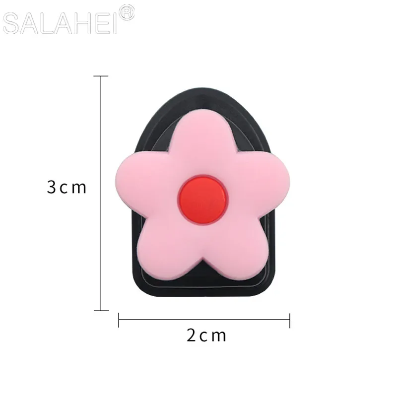 Storage Decoration Hook USB Cable Headphone Key 5 Color Cute Sunshine Little Flowers Car Universal 2PC Mini Hanger Adhesive Hook