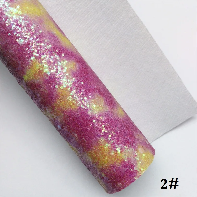 Glitterwishcome 21X29 см A4 Размер облачный узор блеск с принтом ткань, плоский блеск кожа, искусственная ткань винил для бантов, GM565B - Цвет: 2