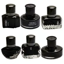 Caneta preta tinta não carbono tipo de tintura não bloqueia a caneta caneta tinta pura garrafa preta 50 ml herói 440 para escrever canetas p2i4