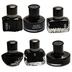 Black Pen Ink Non-carbon Dye Type Does Not Block The Pen Pen Ink Pure Black Bottle 50 Ml Hero-440 For Writing Pens P2i4