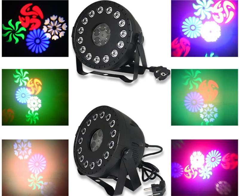 60W RGB Stage Light Remote Sound Control 15 LED Par Lamp for Club DJ Ball Party Disco Wedding Christmas AC90-240V Sound-activate