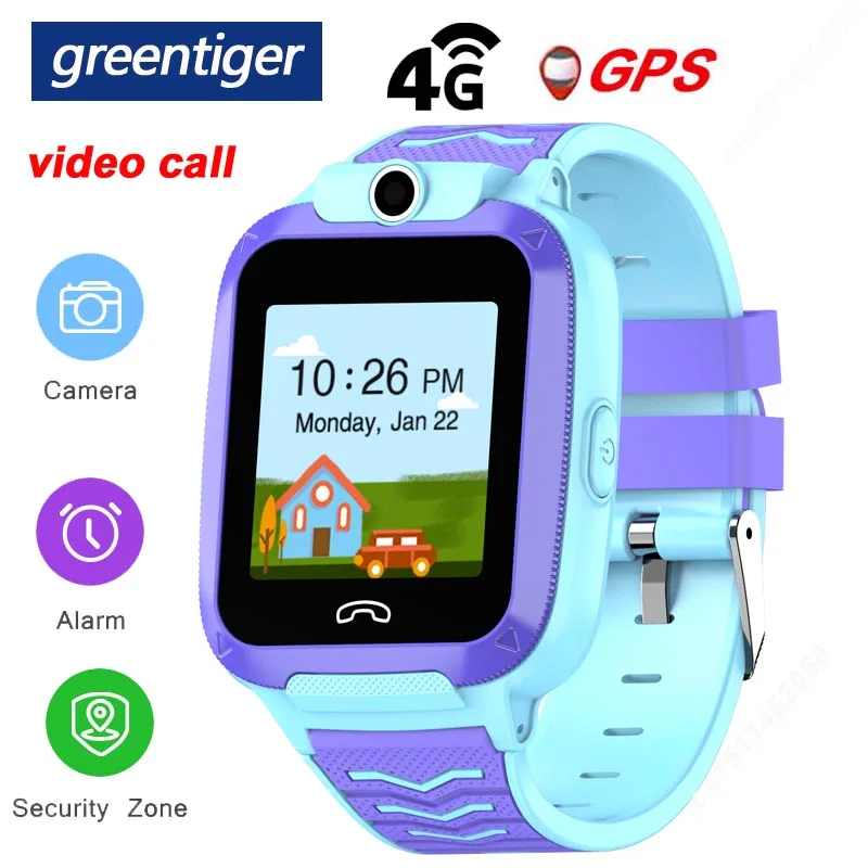 

Greentiger 4G Smart Watch Kids Video Call IP67 Waterproof GPS WIFI SOS Q51 Smartwatch Baby Camera Tracker Chilren's Safe VS A36E