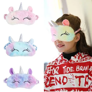

Unicorn Eye Mask Sleeping Mask Plush Unicorn Party Decorations Baby Shower Birthday Party Decorations Kids Event Party Supplies