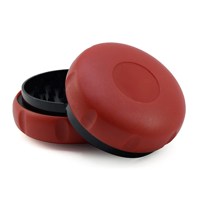 

Multicolor burger look Style 60mm 2 Layers Solid color Plastic material Smoking Tobacco Grinder Smoking Pipe Accessories