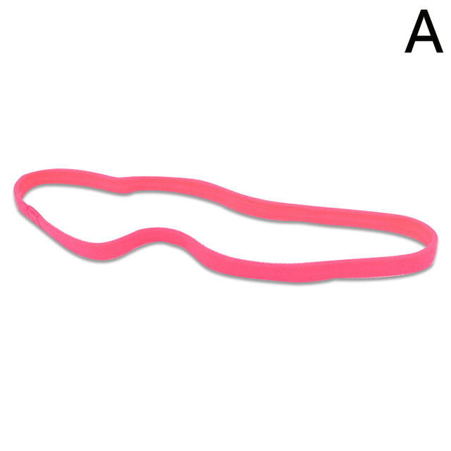 Color Women Men Yoga Hair Bands Running Sports Anti-slip Elastic Rubber Thin Headband Hair Accessories Jewelry