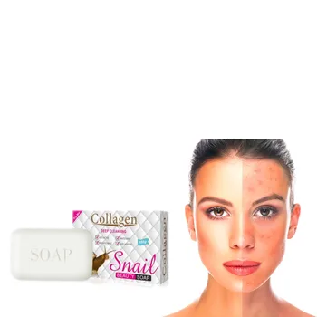 

Snail soap PH7.5 weak alkaline cleaning foam rich hyaluronic acid cleaning mites moisturizing, whitening, freckle bath soap