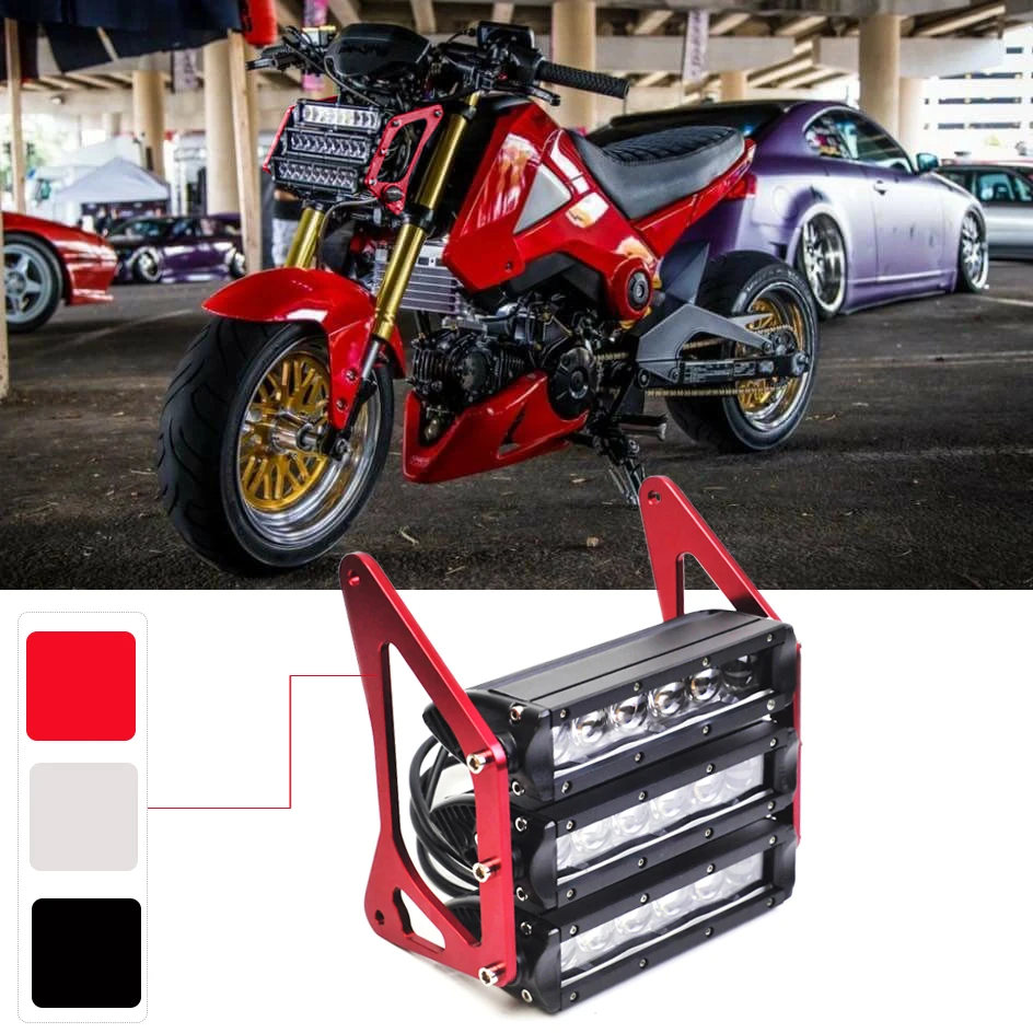 Мотоцикл светодиодный фонарь 90 Вт три цвета передняя вилка свет для Honda Shadow DIO VLX 600 Harley Dyna Road Glide VTX 1800 SV650