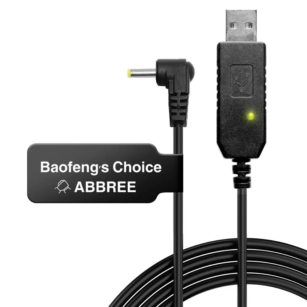 Обновленный USB-кабель Baofeng с индикатором для рации BaoFeng UV-5R 3800 мАч BL-5L аккумулятор