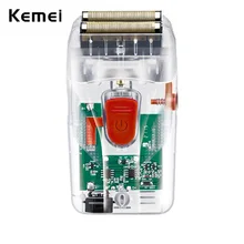 

Kemei Electric Shaver Foil Beard Haircut Bart Trimmer Kernei Sideburn Wiskers Shave Face 0 MM Shaving Professional Peeling Razor