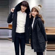 Свитер с капюшоном для мужчин; сезон осень-зима; свитер с капюшоном и воротником; модный мужской трикотаж