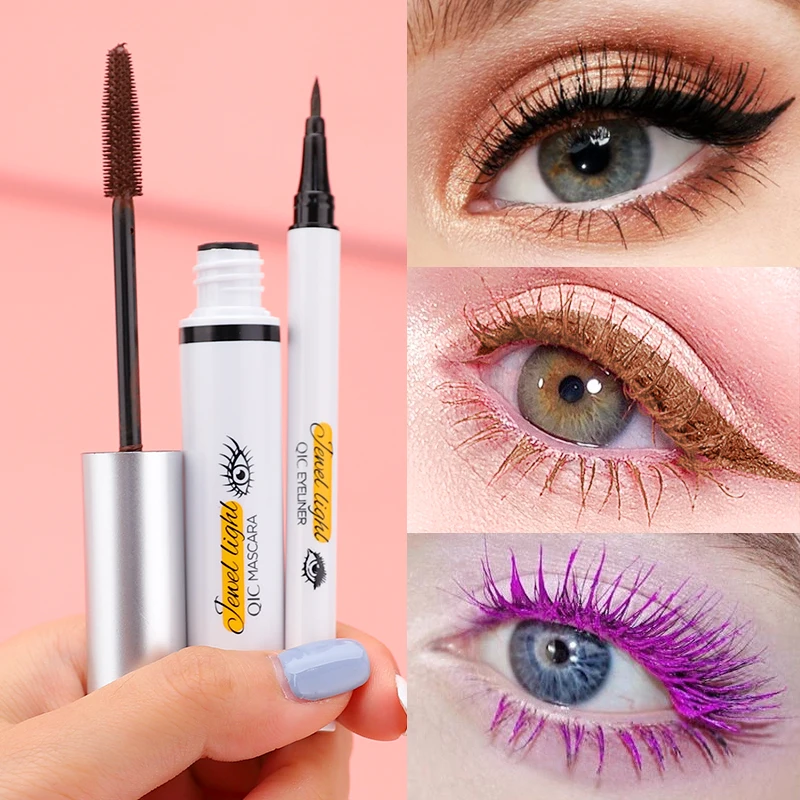 

3 Color Liquid Eyeliner with Mascara Extra Volume Waterproof Long-lasting Curling Lengthening Makeup Set Professional Cosmetics