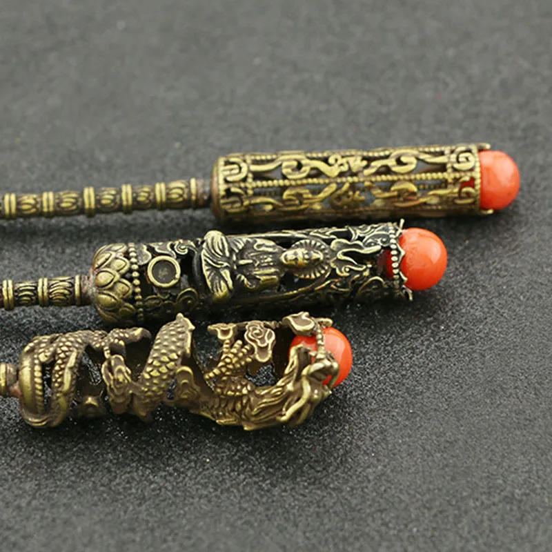 Vintage Copper Tea Knife Teaware Chinese style Tea Drinking Ceremony Accessories Needle 1Pc