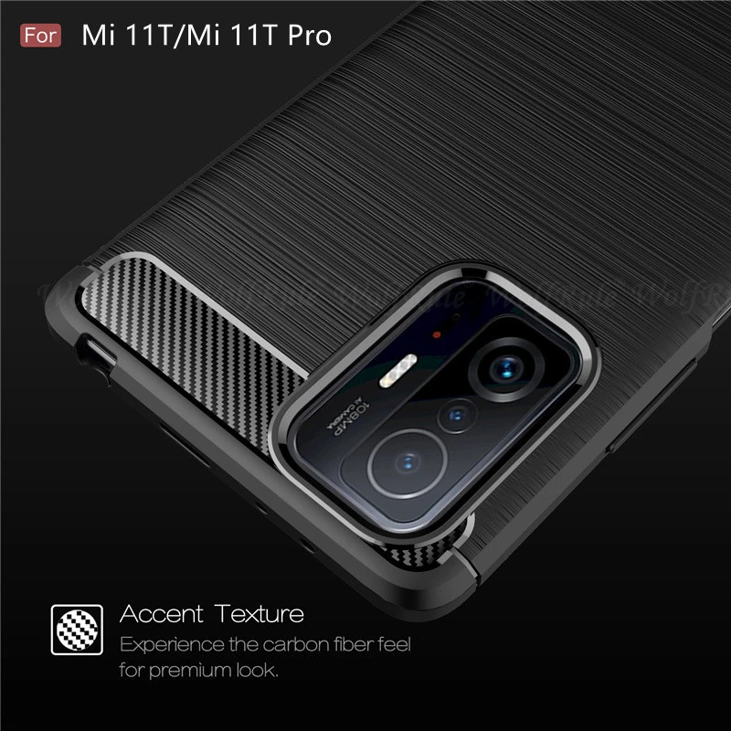 MOONCASE Case for Xiaomi Mi 11T//11T Pro with Tempered Glass Screen Protector Dual Layer Shockproof Bumper Cover with Kickstand Rugged Drop Protection Case for Xiaomi Mi 11T//11T Pro 6.67 Black