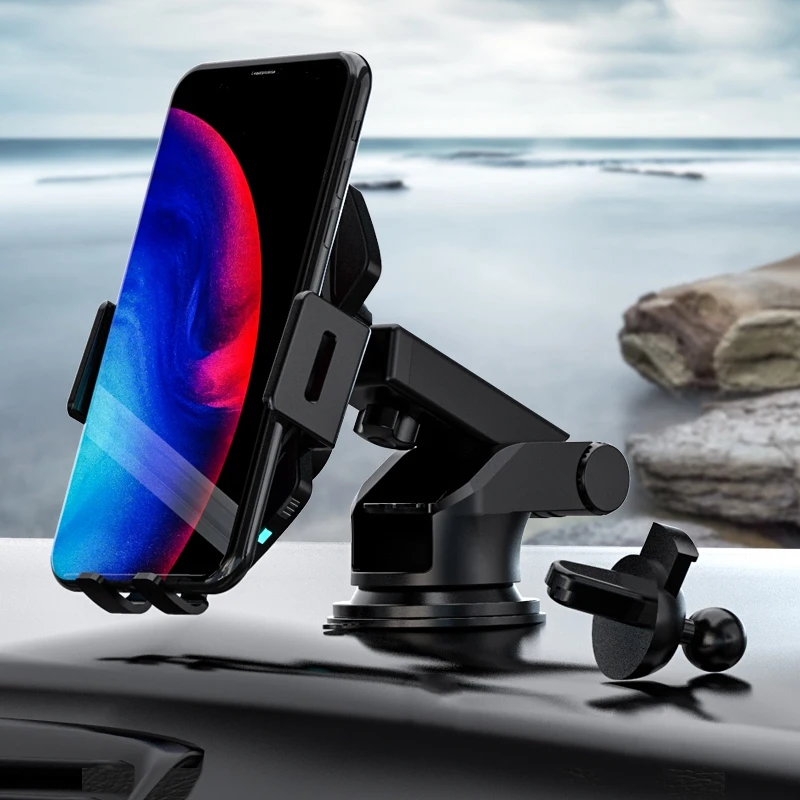 10 Вт Qi Беспроводное Автомобильное зарядное устройство для IPhone XS XR samsung S10 Беспроводное зарядное устройство 10 Вт Быстрая зарядка автомобильный держатель телефона