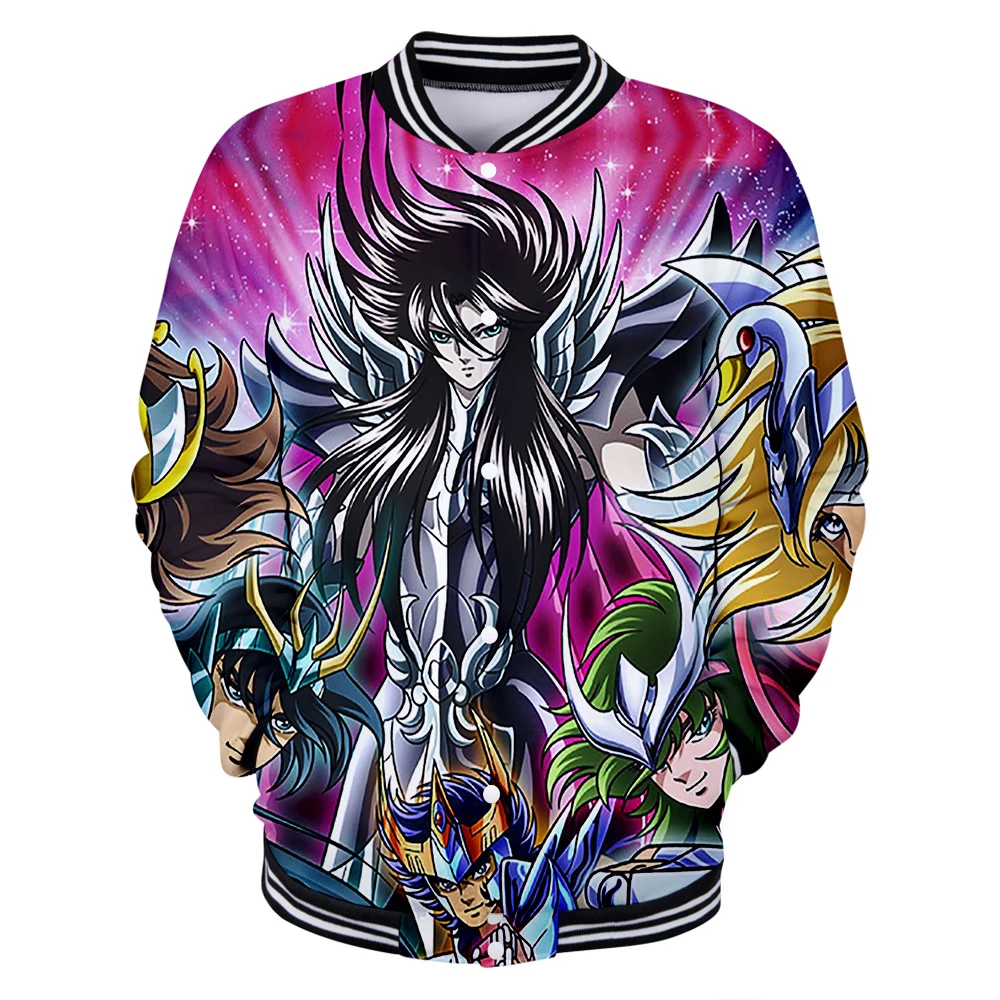 Saint Seiya 3D Print Sweatshirt Hoodies Cosplay Unisex Jacket Baseball Uniform Brand Clothing Outerwear