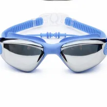 Очки для плавания для взрослых плотная Стекло гальваническим Водонепроницаемый Анти-туман плавательные очки для дайвинга плавательные очки большая коробка из силикагеля