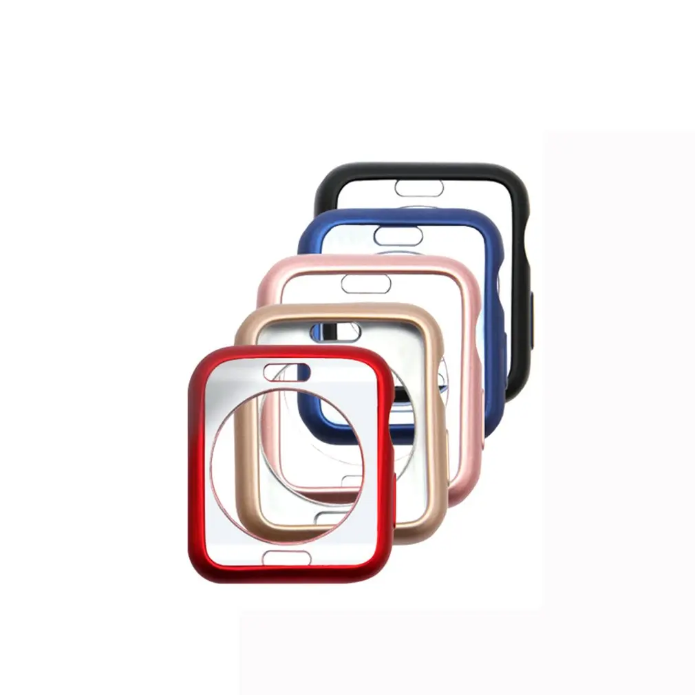 Protective Shell Silicone for Apple watch 2/3 Protective Case Cover for Apple Watch band 42mm 38mm series 3/2/1 Color drop ship